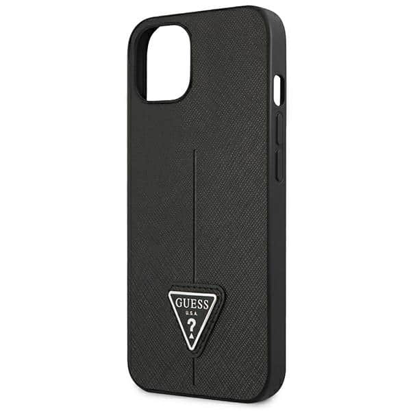 Guess SaffianoTriangle Logo - θήκη για Apple iPhone 14 Plus / 15 - Μαύρο - Image 6