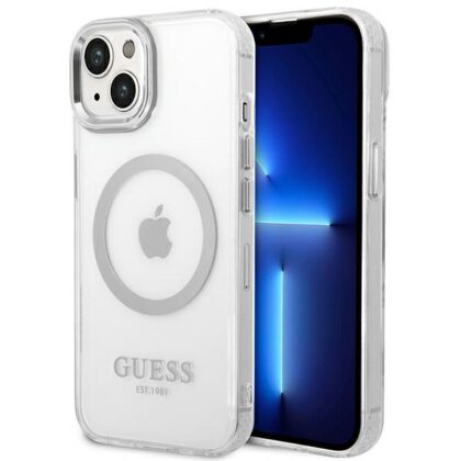 Guess Metal Outline Magsafe - θήκη για Apple iPhone 14 / 15 13 - Διάφανο