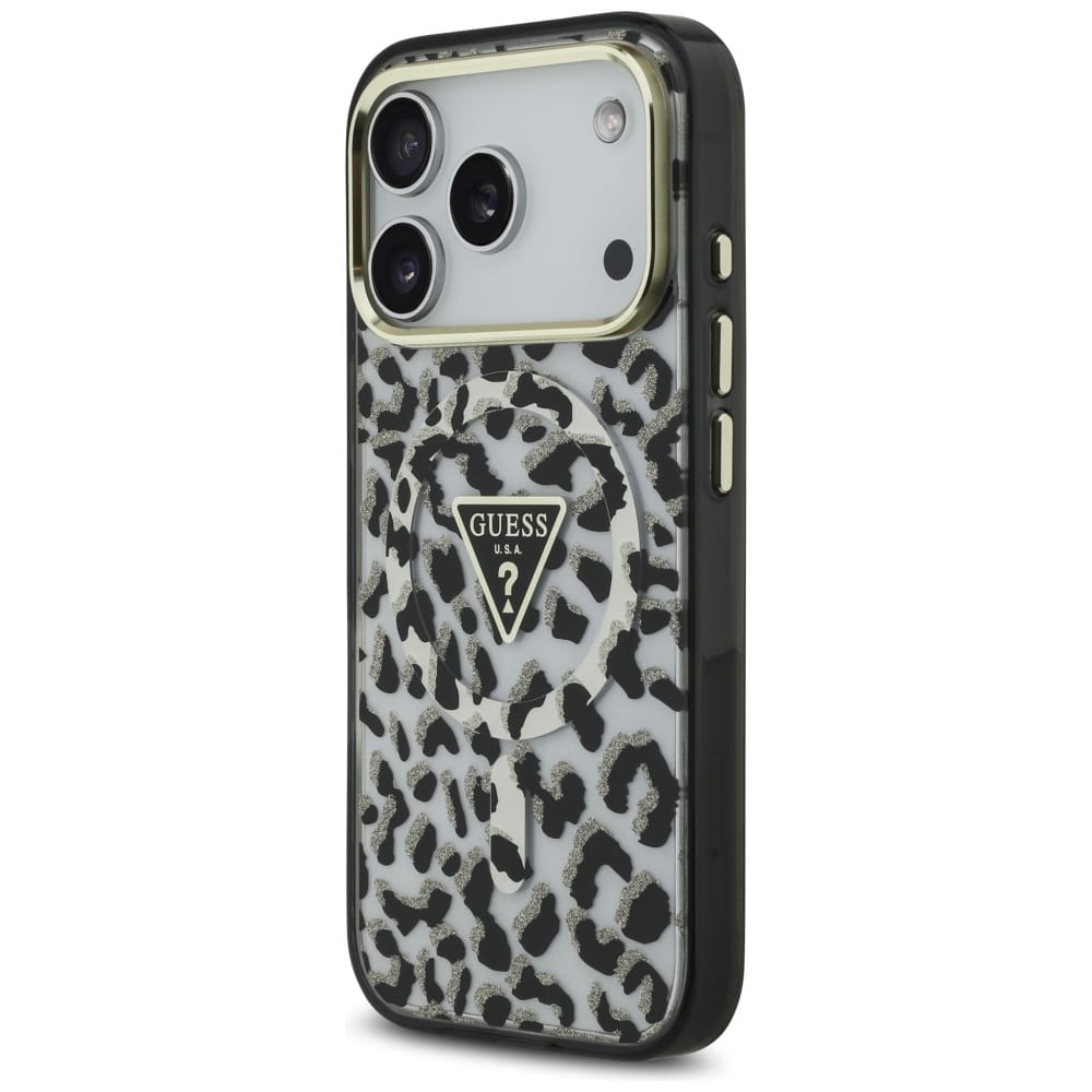Guess Leopard Glitter MagSafe - θήκη για Apple iPhone 17 Pro Max - Μαύρο - Image 2
