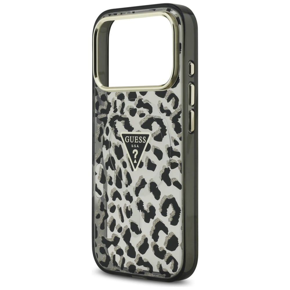 Guess Leopard Glitter MagSafe - θήκη για Apple iPhone 17 Pro Max - Μαύρο - Image 6