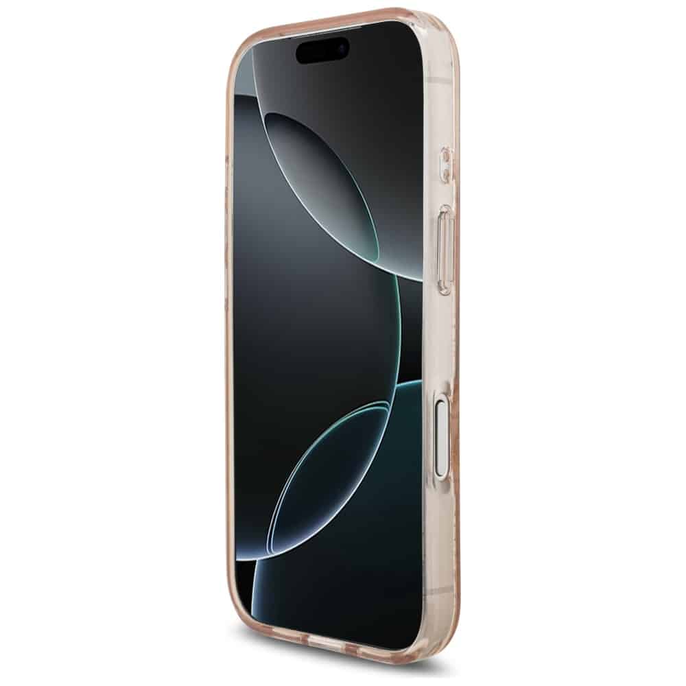 Θήκη Guess IML Flowers Electro Pearl Strap MagSafe για iPhone 17 Pro ροζ - Image 5