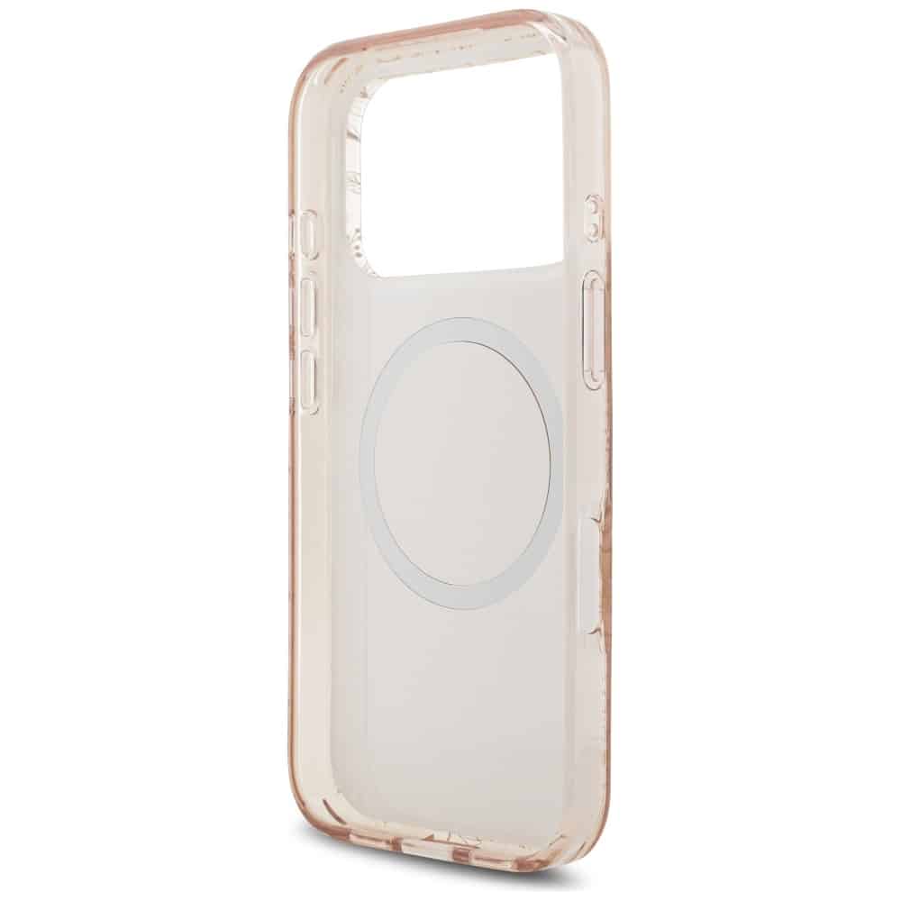 Θήκη Guess IML Flowers Electro Pearl Strap MagSafe για iPhone 17 Pro ροζ - Image 7
