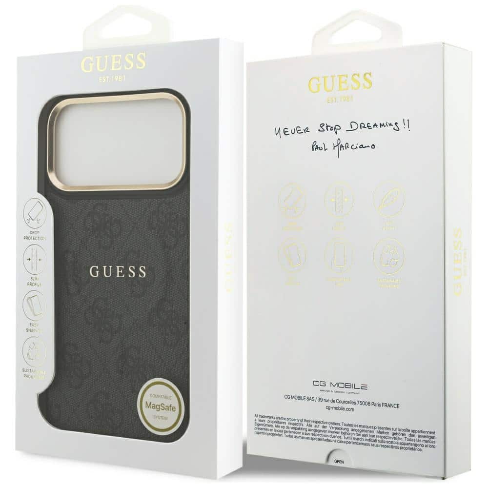 Θήκη Guess 4G PU Classic Logo MagSafe για iPhone 17 Pro Max μαύρη - Image 8