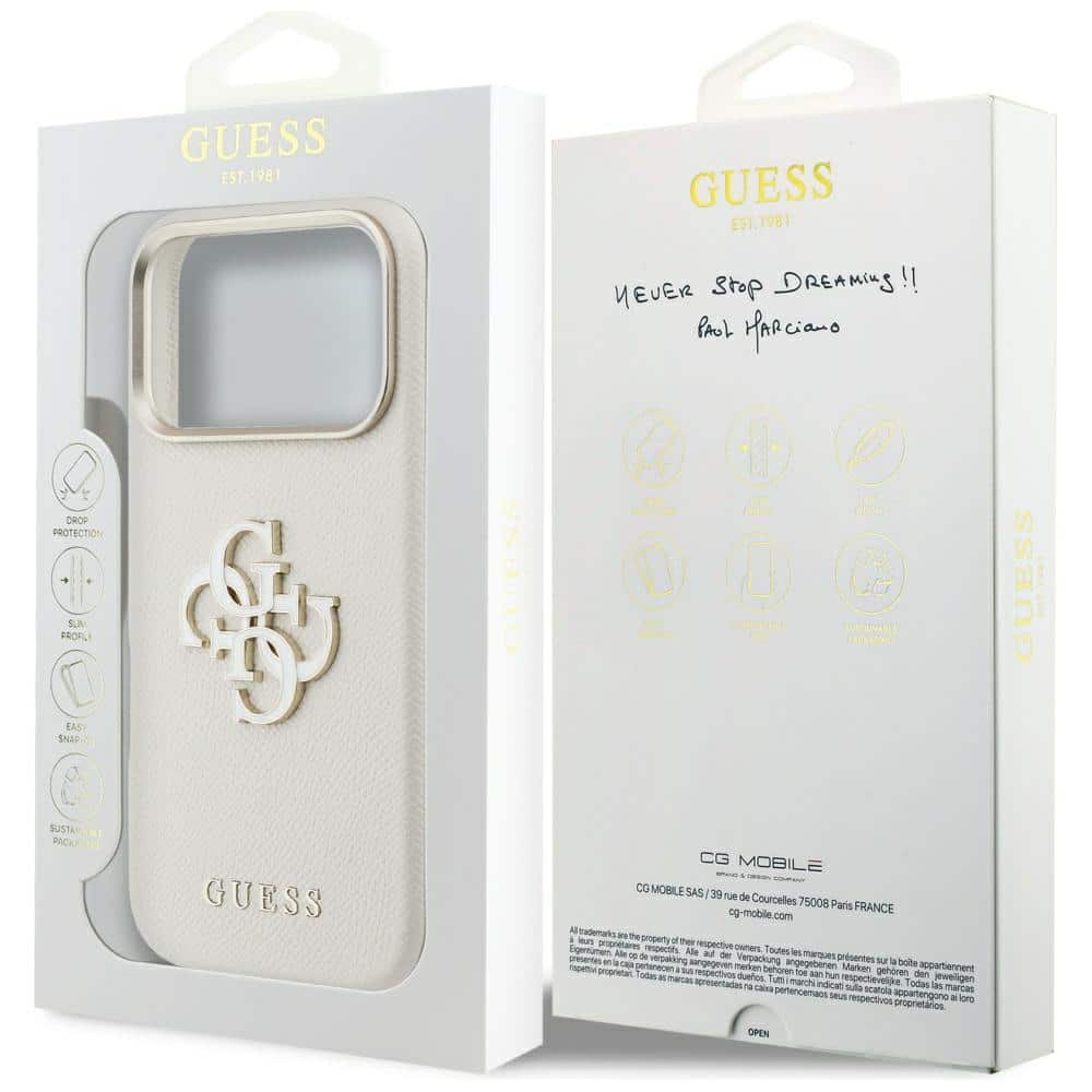Θήκη Guess FW Resin Logo για iPhone 17 Pro Max μπεζ - Image 8