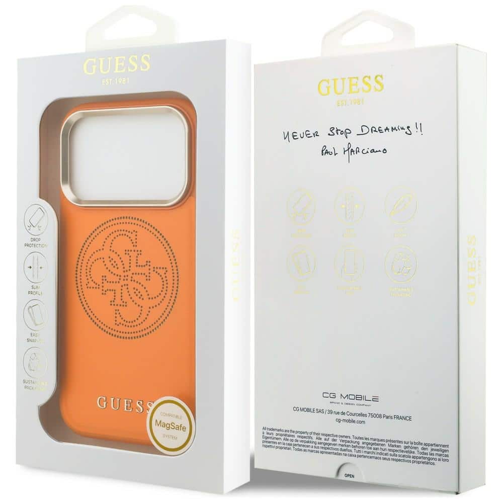 Guess Perforated 4G - θήκη για Apple iPhone 17 Pro - Πορτοκαλί - Image 8