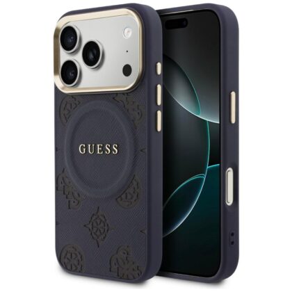 Guess Peony Hot Stamp - θήκη για Apple iPhone 17 Pro - Μπλε
