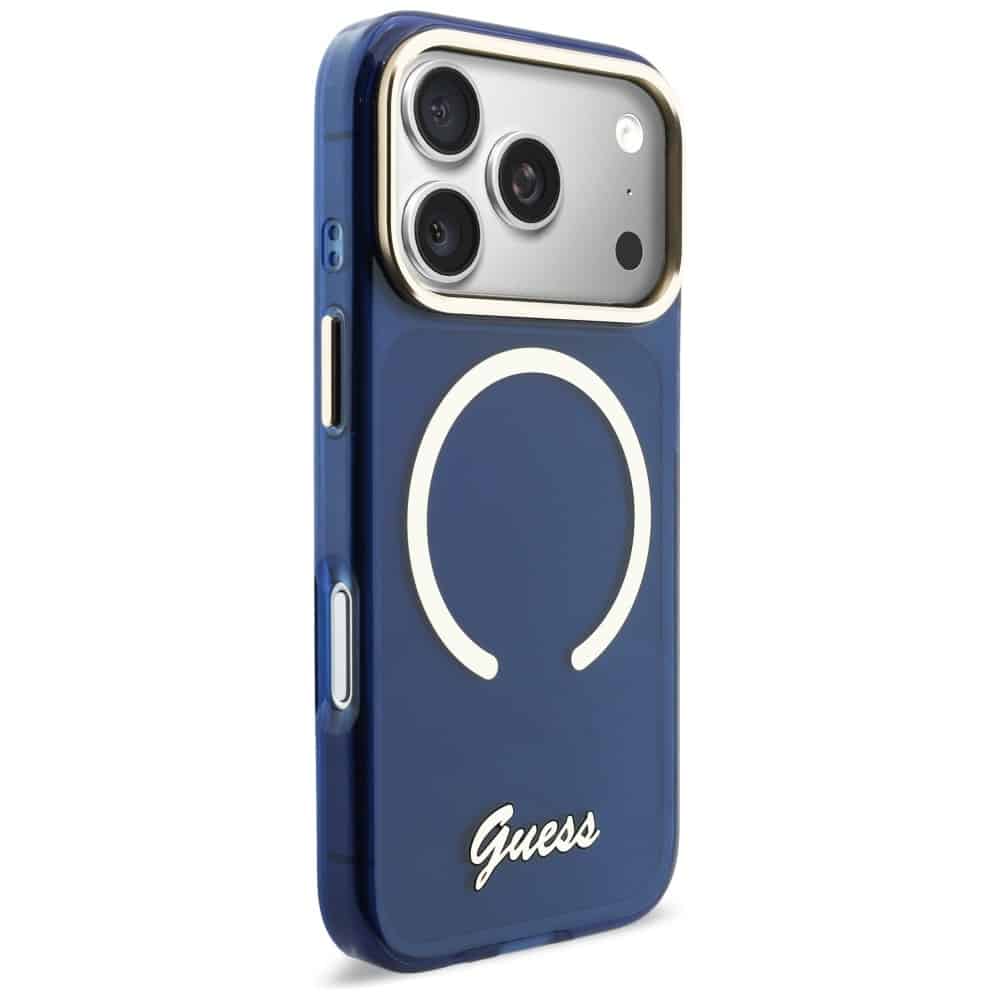 Guess IML Script Metal - θήκη για Apple iPhone 17 Pro Max - Μπλε - Image 4
