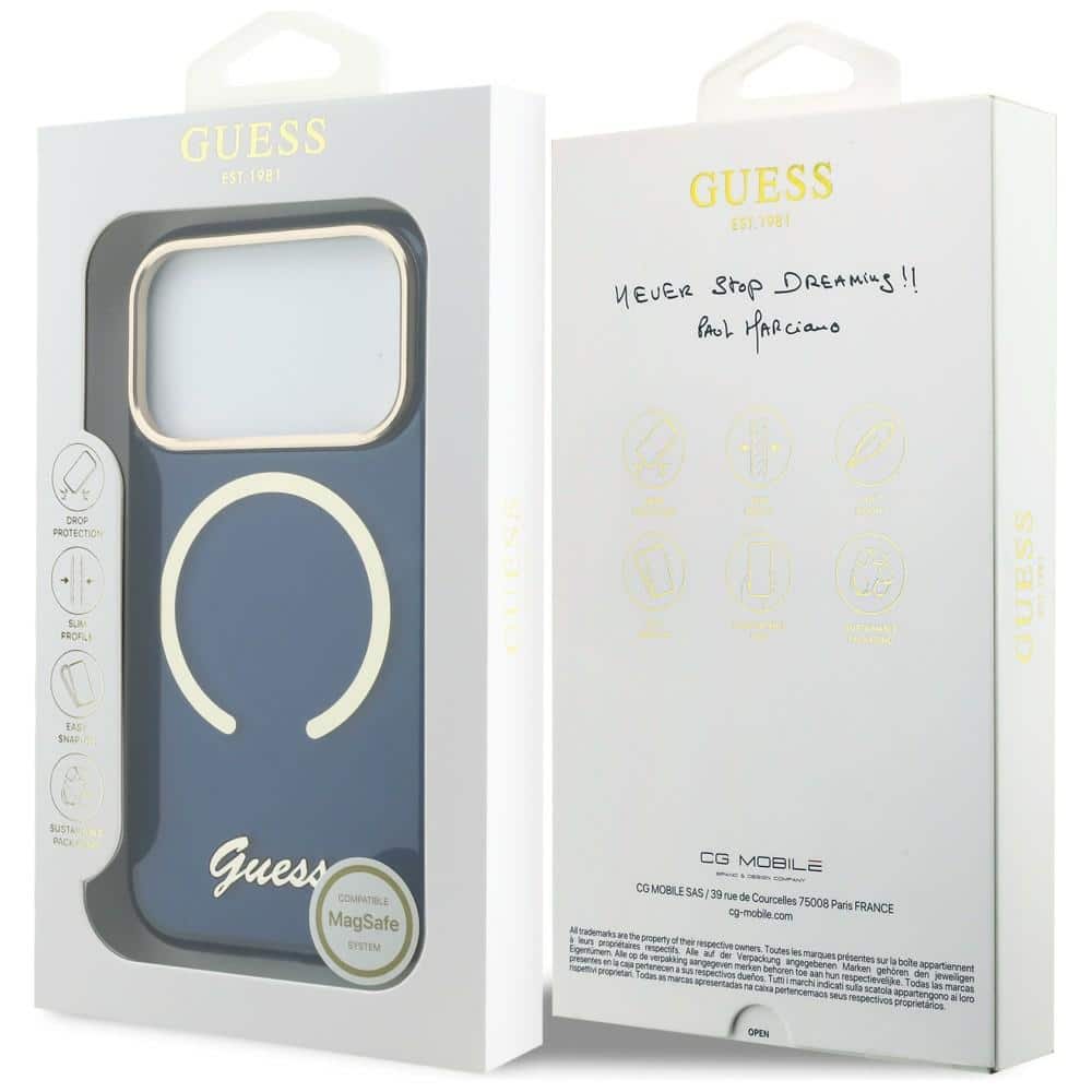Guess IML Script Metal - θήκη για Apple iPhone 17 Pro Max - Μπλε - Image 8