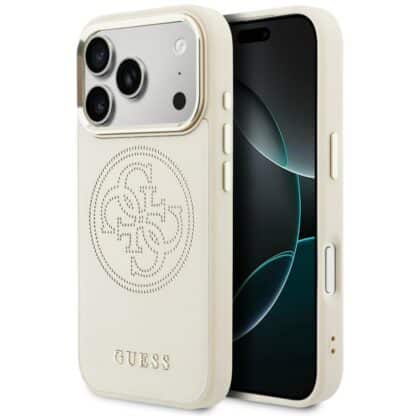 Guess Perforated 4G - θήκη για Apple iPhone 17 Pro - Μπεζ