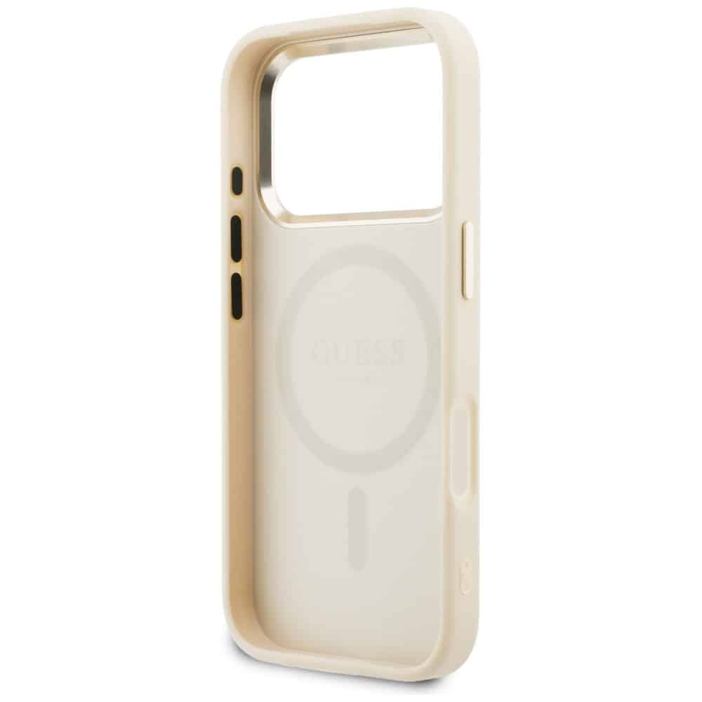 Θήκη Guess 4G MagSafe με διάτρητη σχεδίαση για iPhone 17 Pro Max, μπεζ - Image 7
