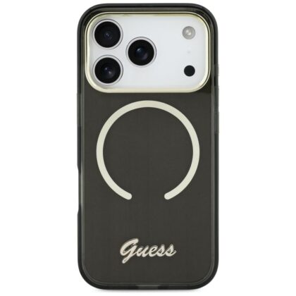 Guess IML Script Metal MagSafe - θήκη για Apple iPhone 17 - Μαύρο