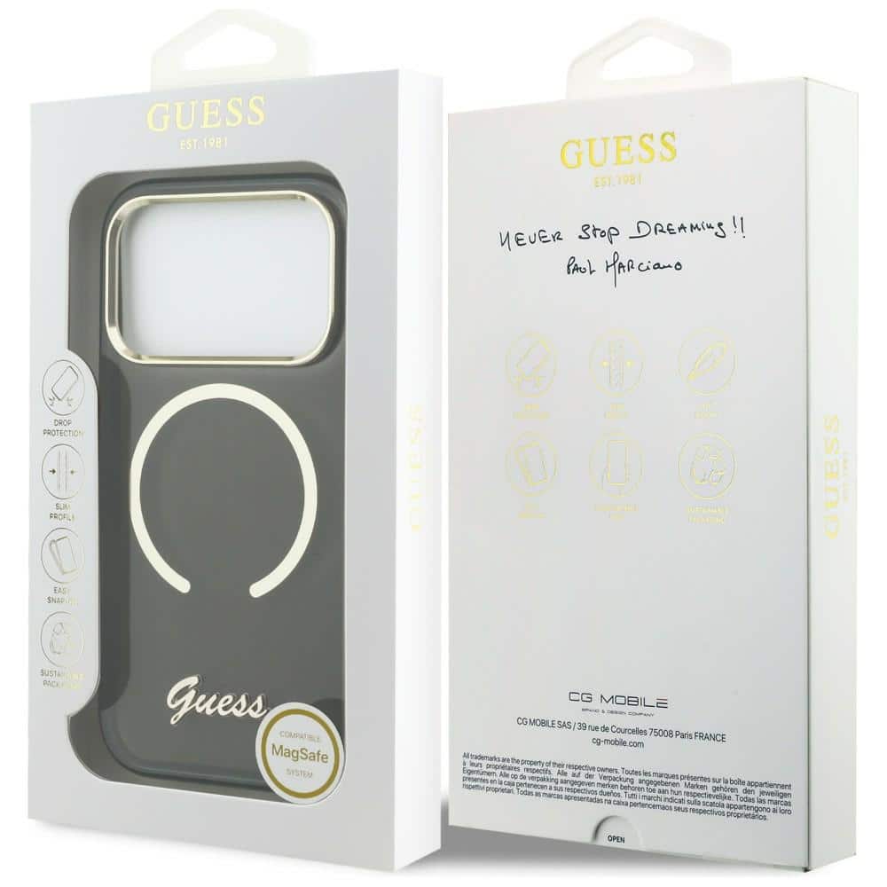 Guess IML Script Metal - θήκη για Apple iPhone 17 Pro - Μαύρο - Image 8