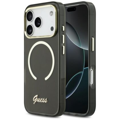 Guess IML Script Metal MagSafe - θήκη για Apple iPhone 17 Pro Max - Μαύρο