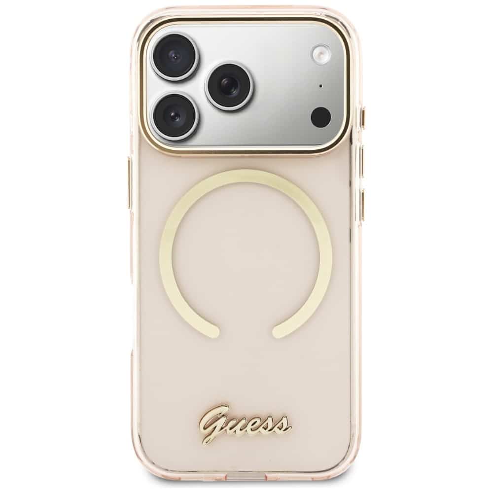 Guess IML Script Metal - θήκη για Apple iPhone 17 Pro - Ροζ - Image 3