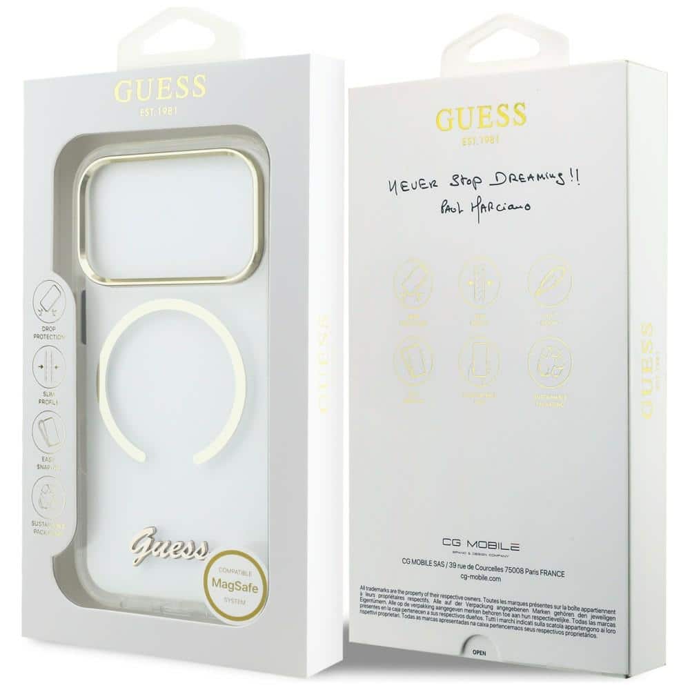 Guess IML Script Metal - θήκη για Apple iPhone 17 Pro - Διάφανο - Image 8