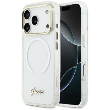 Guess IML Gradient Script Metal - θήκη για Apple iPhone 17 Pro - Λευκό