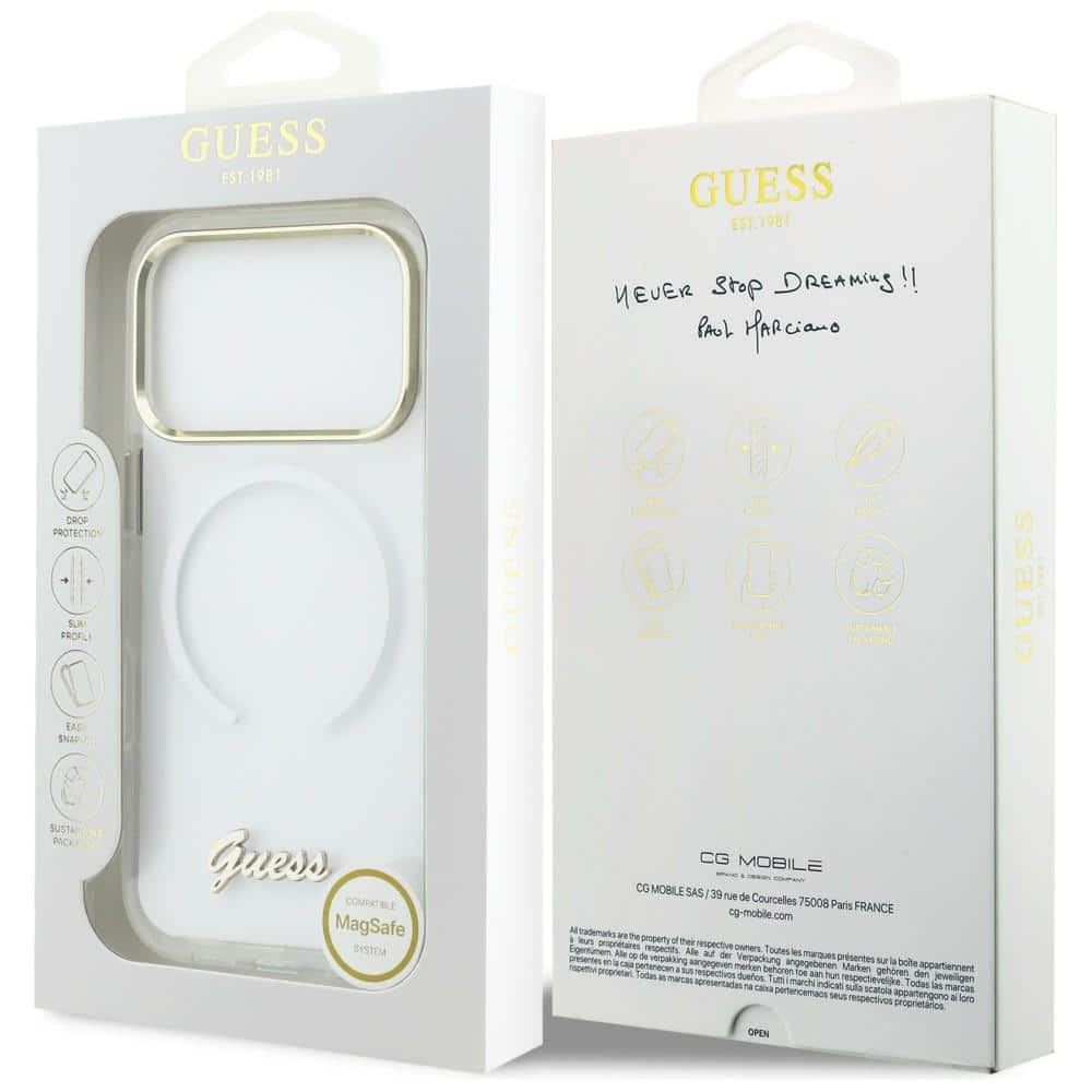 Guess IML Gradient Script Metal - θήκη για Apple iPhone 17 Pro Max - Λευκό - Image 8