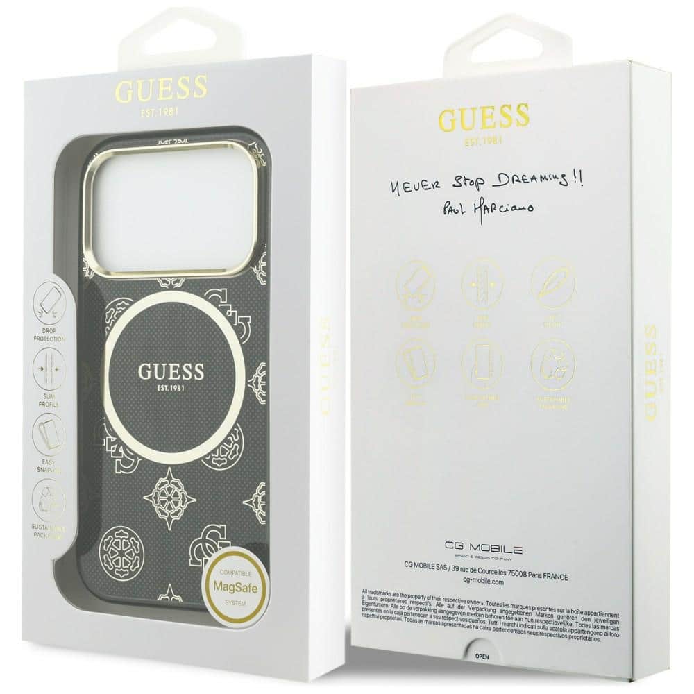 Guess IML Peony Dot - θήκη για Apple iPhone 17 Pro - Μαύρο - Image 8