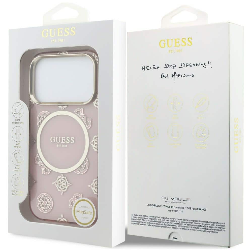 Guess IML Peony Dot - θήκη για Apple iPhone 17 Pro - Ροζ - Image 8
