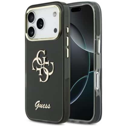 Guess IML 4G Script Metal - θήκη για Apple iPhone 17 Pro - Μαύρο