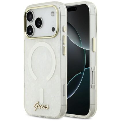 Guess IML Shell Script Metal - θήκη για Apple iPhone 17 Pro Max - Λευκό