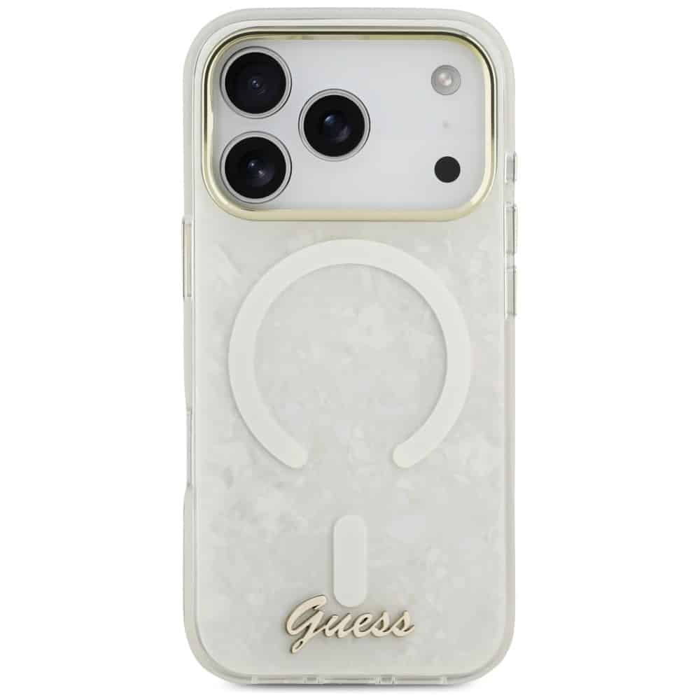 Guess IML Shell Script Metal - θήκη για Apple iPhone 17 Pro Max - Λευκό - Image 3