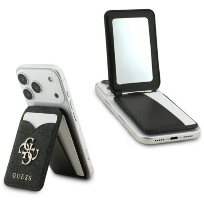 Πορτοφόλι Guess 4G Stand & Mirror Magsafe με καθρέφτη, μαύρο