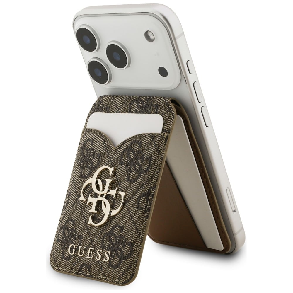 Πορτοφόλι Guess 4G Stand & Mirror Magsafe με καθρέφτη, καφέ - Image 3