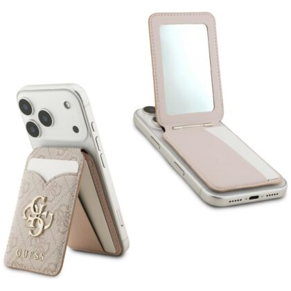 Πορτοφόλι Guess 4G Stand & Mirror Magsafe Pink με καθρέφτη