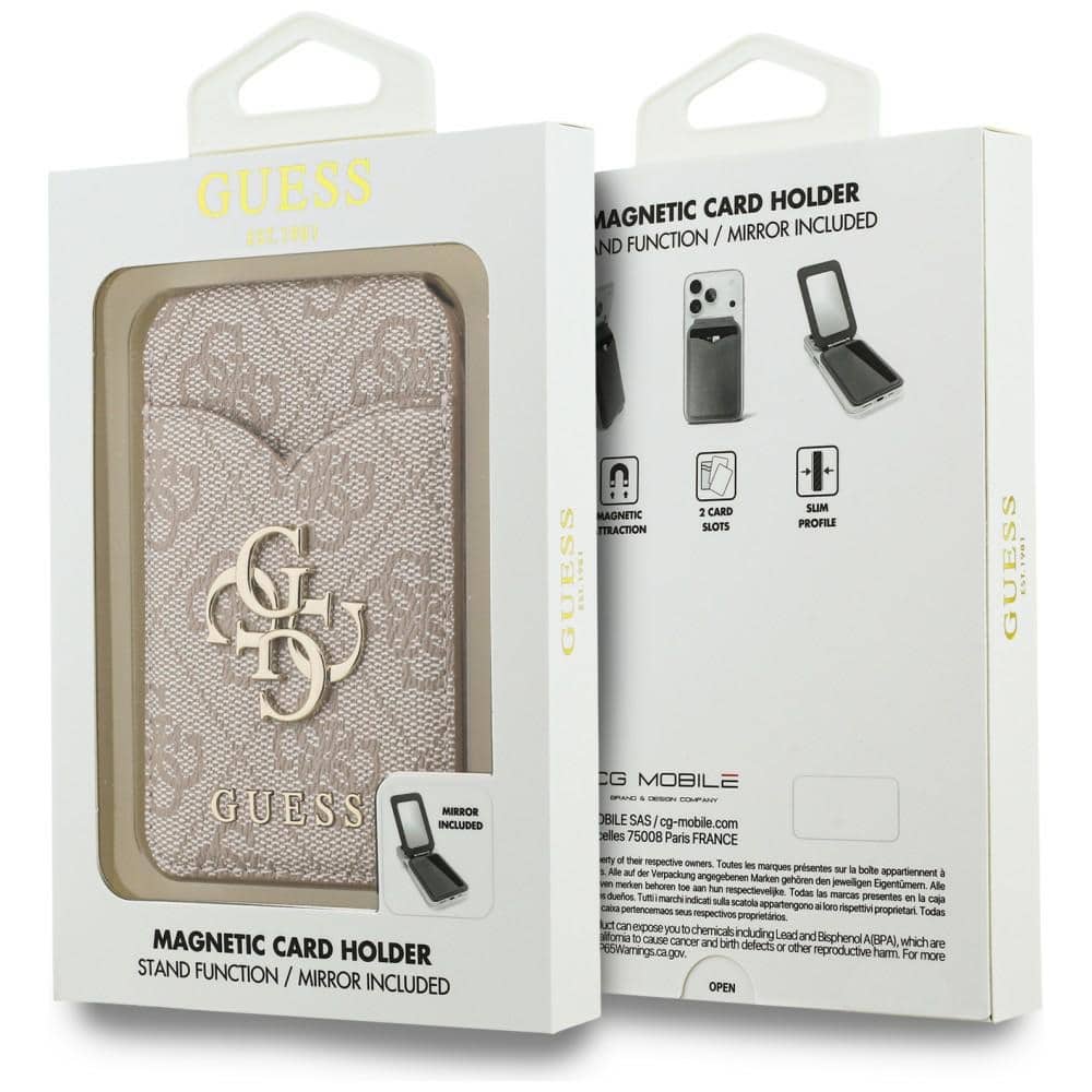 Πορτοφόλι Guess 4G Stand & Mirror Magsafe Pink με καθρέφτη - Image 7