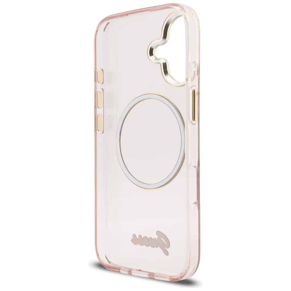 Θήκη Guess IML Script Metal MagSafe για iPhone 17 ροζ - Image 7