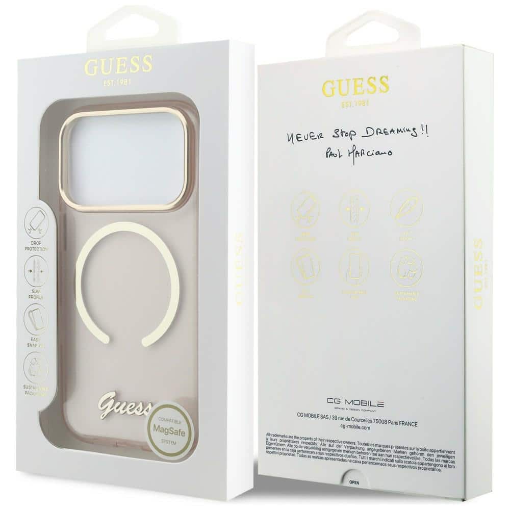 Guess IML Script Metal MagSafe - θήκη για Apple iPhone 17 Pro Max - Ροζ - Image 8