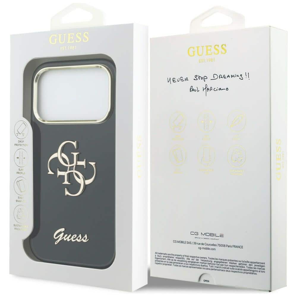 Θήκη Guess IML 4G Script Metal για iPhone 17 Pro Max μαύρη - Image 8