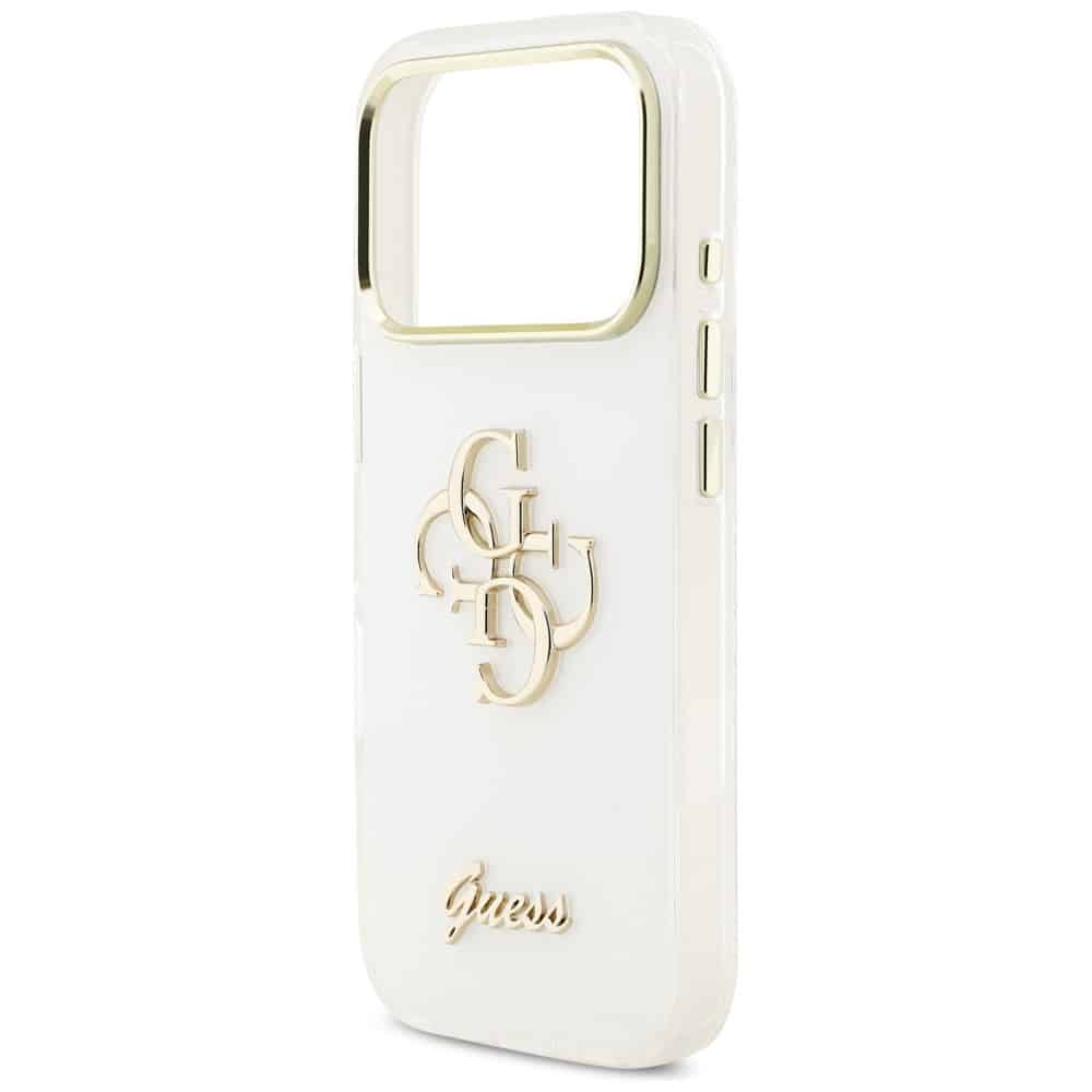 Θήκη Guess IML 4G Script Metal για iPhone 17 Pro Max λευκή - Image 6