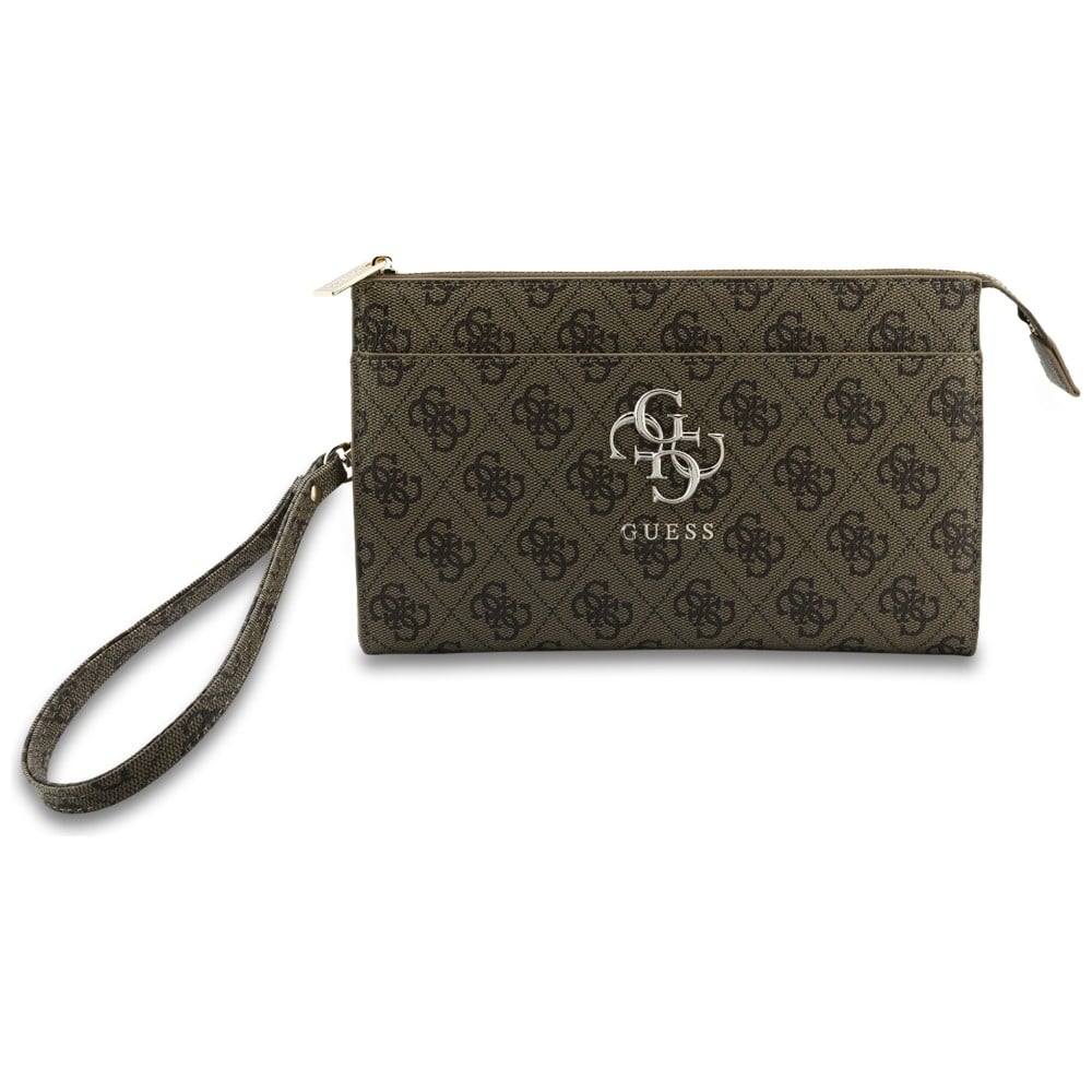 Τσάντα Guess 4G Big Logo σε καφέ χρώμα με clutch για κινητό - Image 2