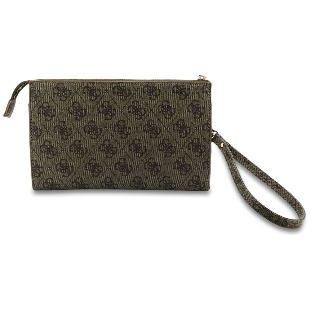 Τσάντα Guess 4G Big Logo σε καφέ χρώμα με clutch για κινητό - Image 4
