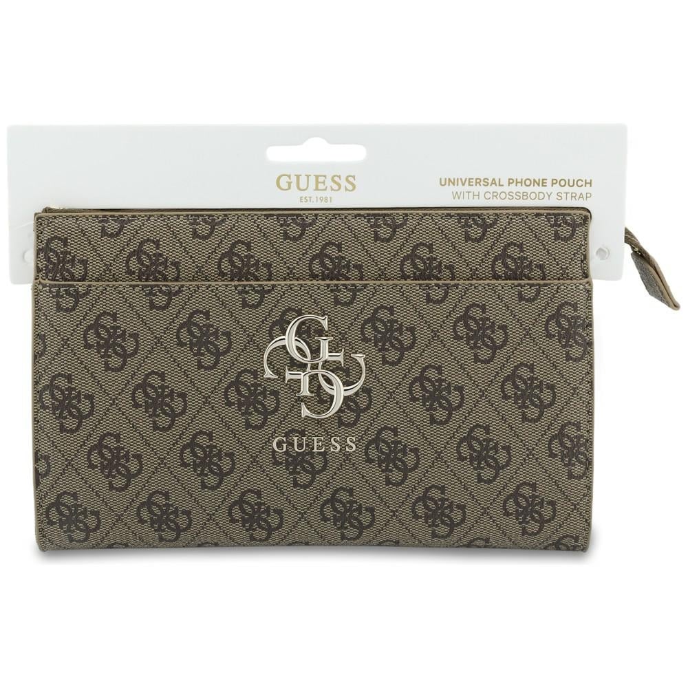 Τσάντα Guess 4G Big Logo σε καφέ χρώμα με clutch για κινητό - Image 7