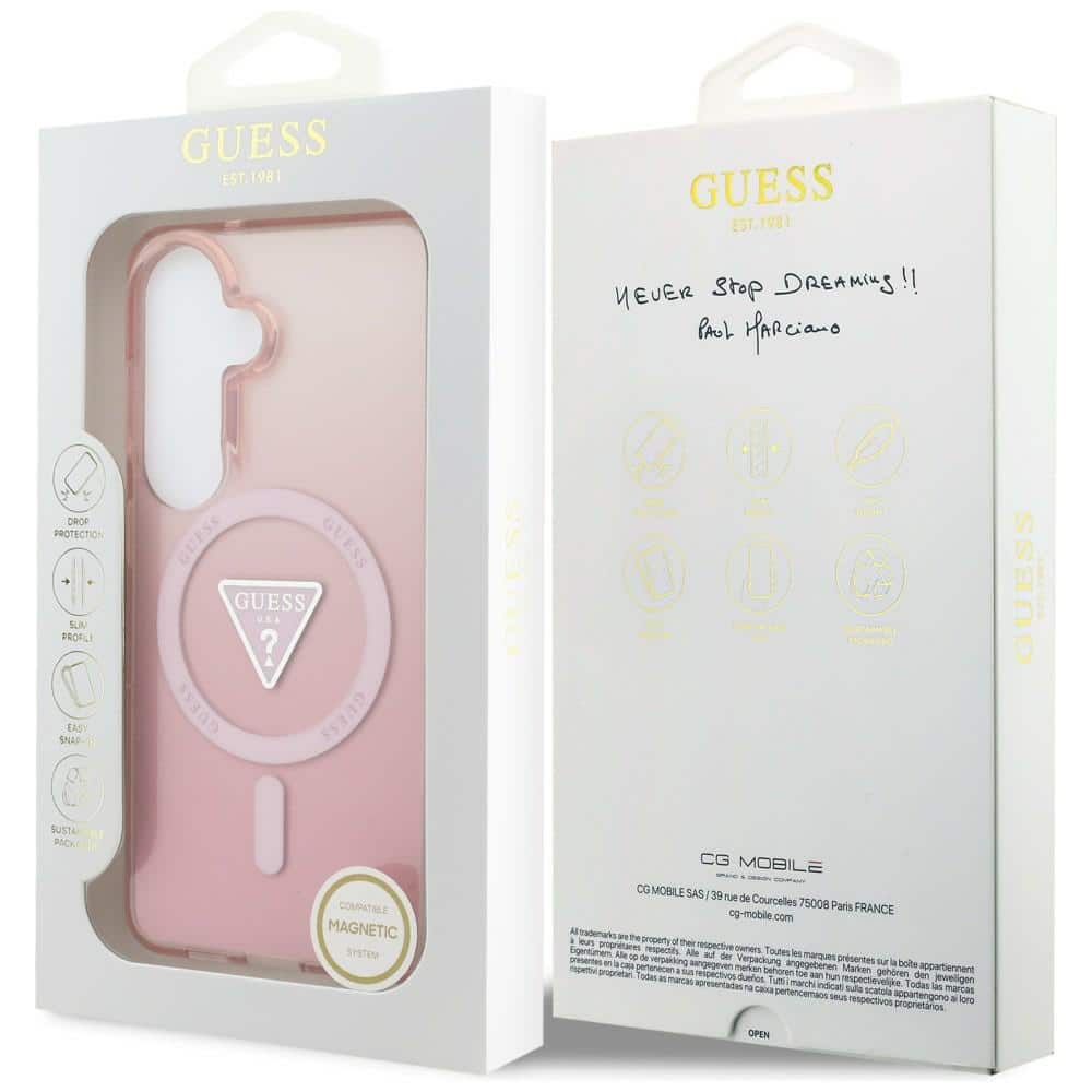 Θήκη Guess IML Gradient Triangle MagSafe ροζ για Samsung Galaxy S26 - Image 8