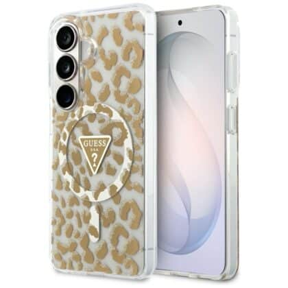 Guess IML Leopard Triangle - θήκη για Samsung Galaxy S26 - Καφέ