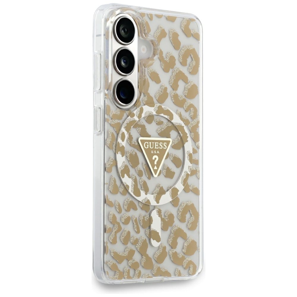 Guess IML Leopard Triangle - θήκη για Samsung Galaxy S26 - Καφέ - Image 4