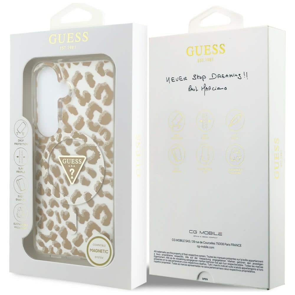 Guess IML Leopard Triangle - θήκη για Samsung Galaxy S26 - Καφέ - Image 8