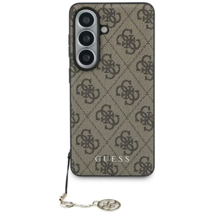 Θήκη Guess 4G Classic Logo Charm MagSafe για Samsung Galaxy S26 καφέ