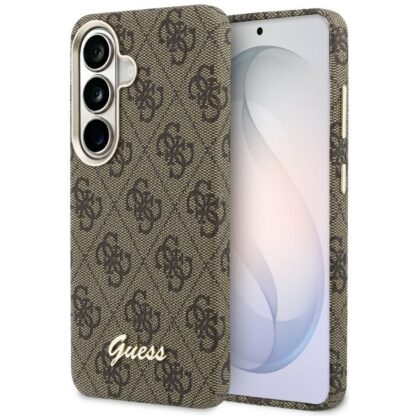 Θήκη Guess 4G Script MagSafe για Samsung Galaxy S26 καφέ