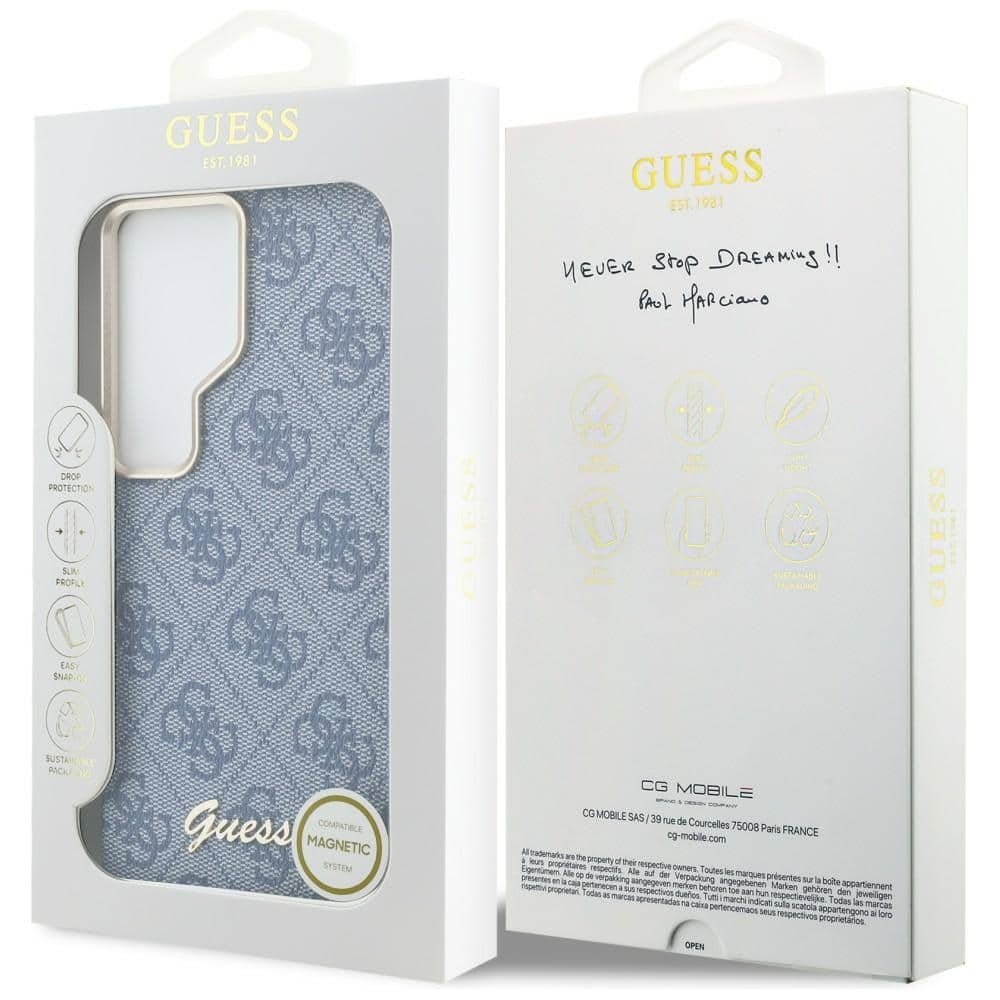 Θήκη Guess 4G Script MagSafe για Samsung Galaxy S26 Ultra μπλε - Image 8