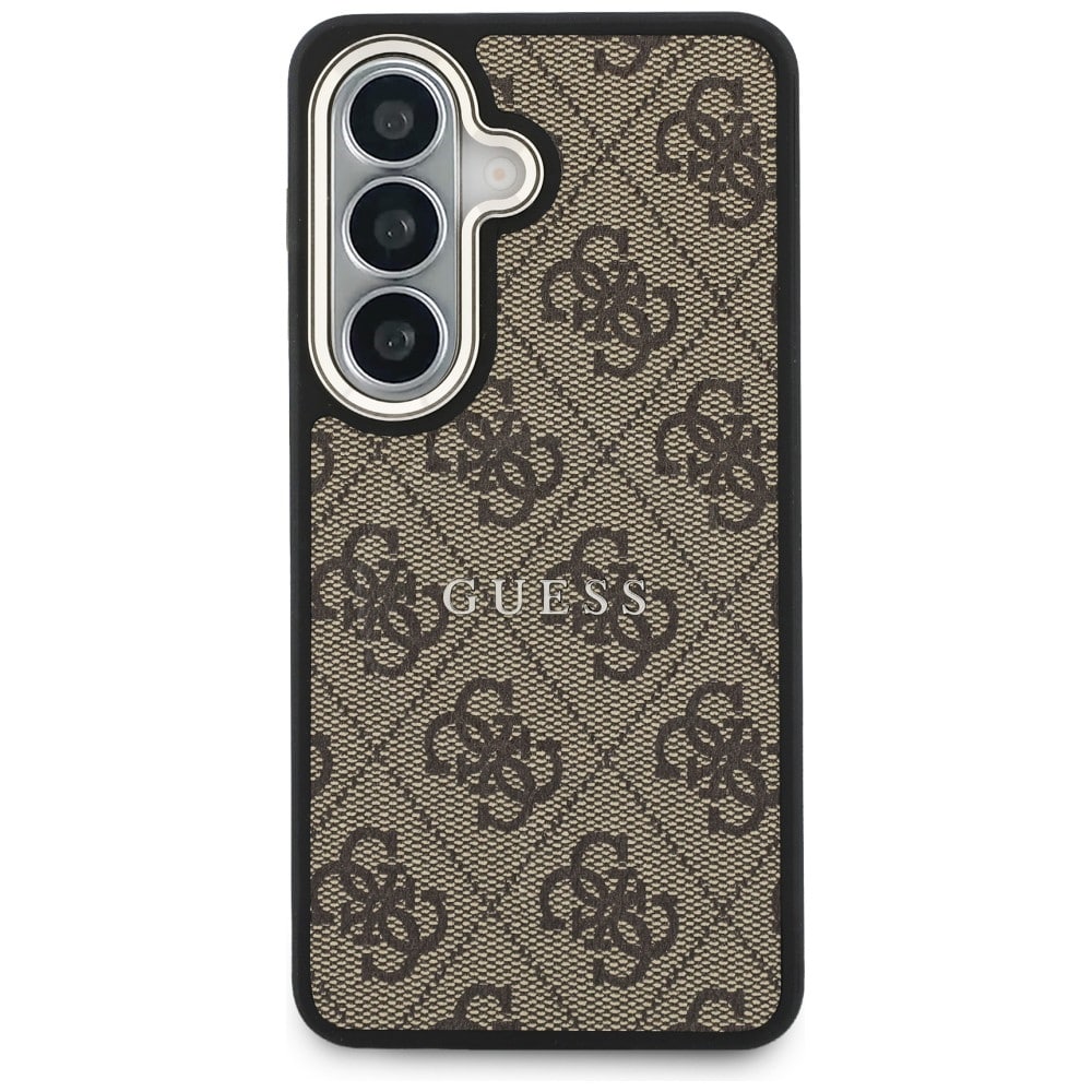 Θήκη Guess 4G με ανάγλυφο δαχτυλίδι MagSafe για Samsung Galaxy S26 καφέ - Image 3