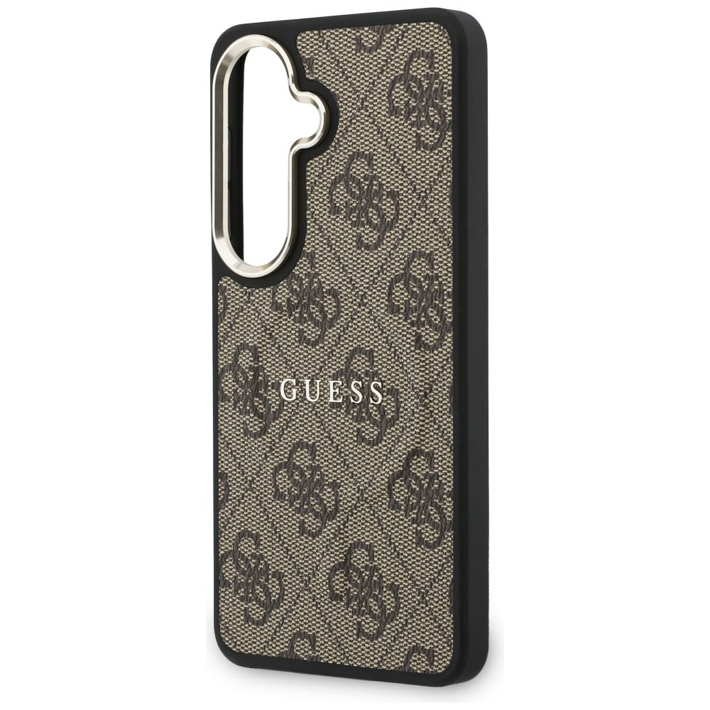 Θήκη Guess 4G με ανάγλυφο δαχτυλίδι MagSafe για Samsung Galaxy S26 καφέ - Image 6
