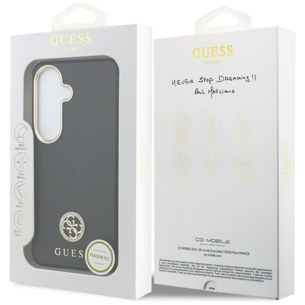 Guess 4G Rhinestone Round Logo - θήκη για Samsung Galaxy S26 - Μαύρο - Image 8