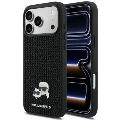 Karl Lagerfeld Rhinestones Karl&Choupette Pin - θήκη για Apple iPhone 17 Pro Max - Μαύρο
