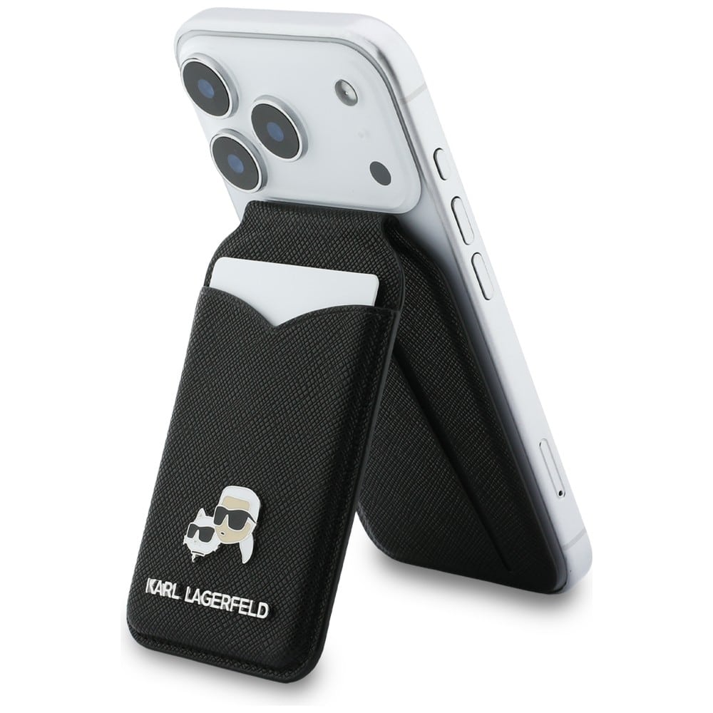 Πορτοφόλι Karl Lagerfeld Stand Mirror MagSafe με καθρέφτη σε μαύρο χρώμα - Image 3
