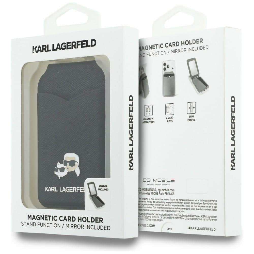 Πορτοφόλι Karl Lagerfeld Stand Mirror MagSafe με καθρέφτη σε μαύρο χρώμα - Image 7